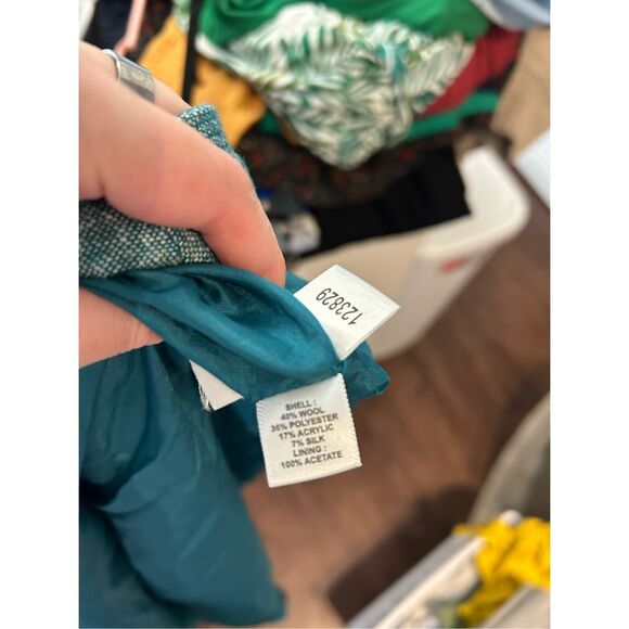 Ann Taylor LOFT Heather Blue A-Line Wool Blend Pencil Skirt, Sz 10 - Picture 6 of 7